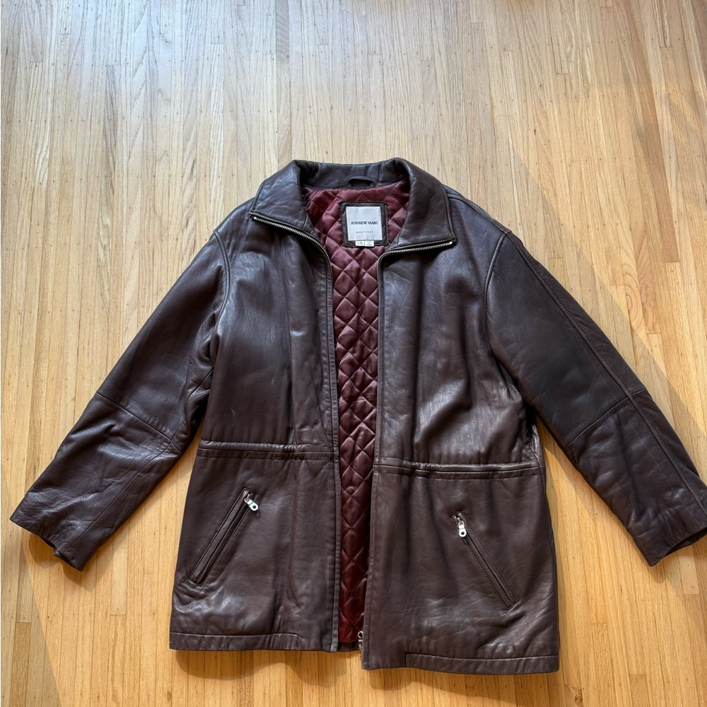 Vintage Andre Marc Brown Leather Jacket